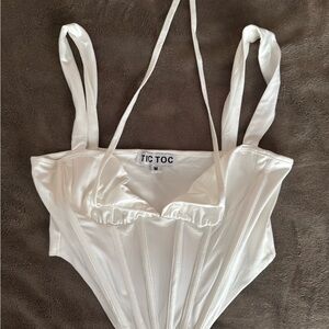 Women's White Corset Top